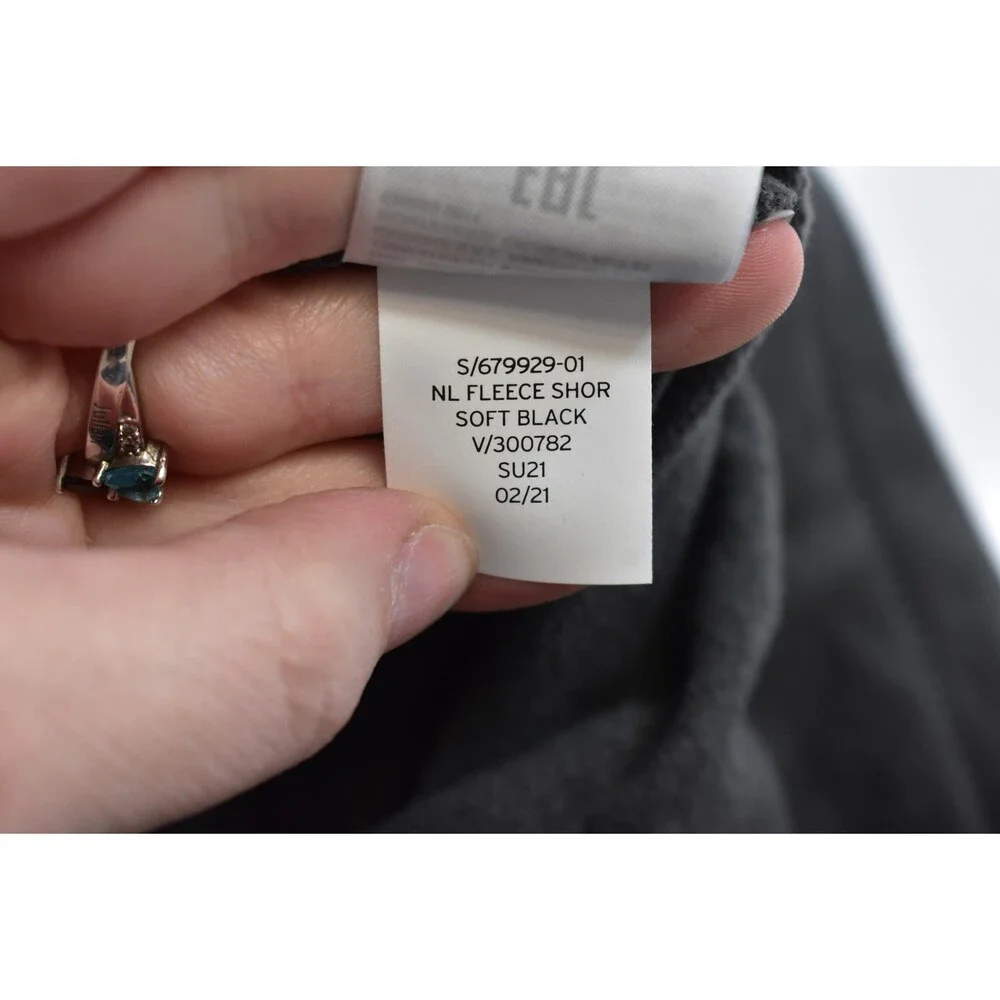 GAP Shorts Womens Large Soft Black Fleece Drawstring Lounge NL Fleece Shor Comfy - Picture 7 of 11